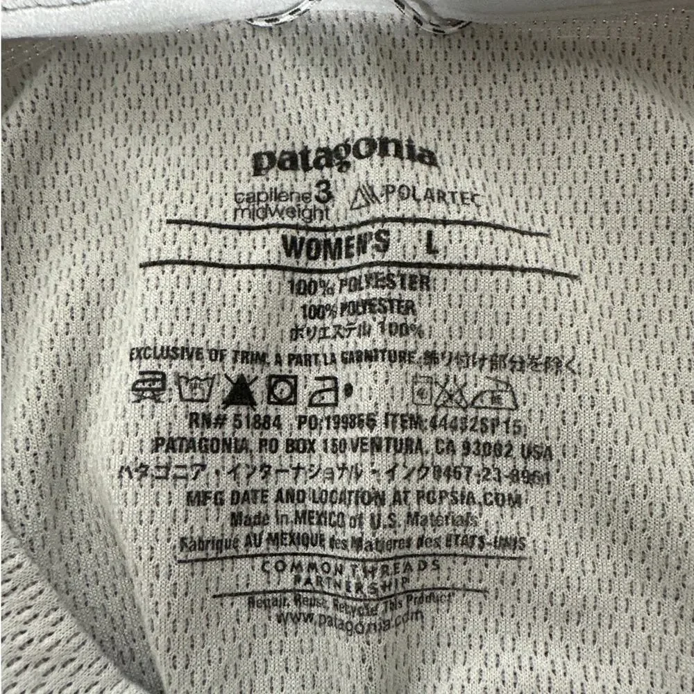 Patagonia Capilene 3 Midweight Baselayer Shirt Polartec Long Sleeve Women’s L - Picture 8 of 9